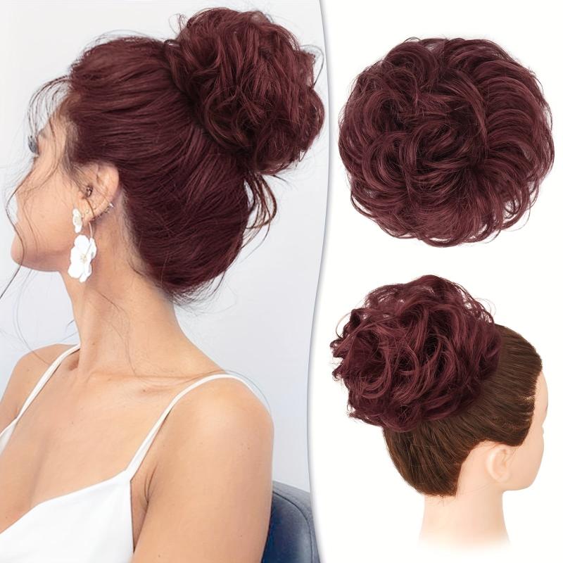 Wavy Curly Scrunchies Hair Extensions Thick Updo Ponytail Hairpieces