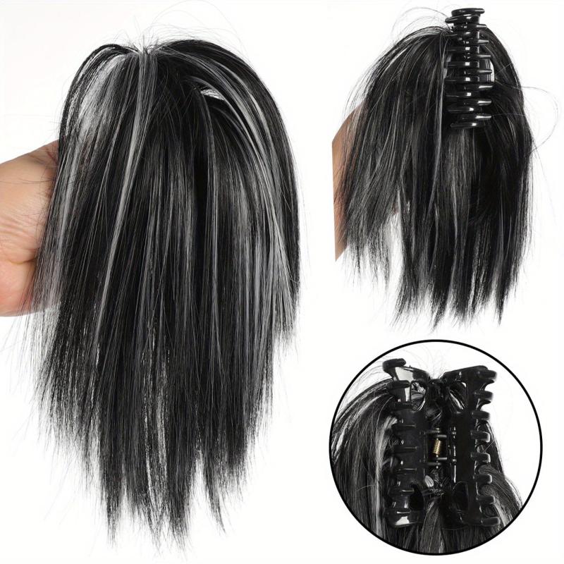 Messy Short Ponytail Extensions Synthetic Clip In Hair Extensions