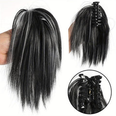 Messy Short Ponytail Extensions Synthetic Clip In Hair Extensions