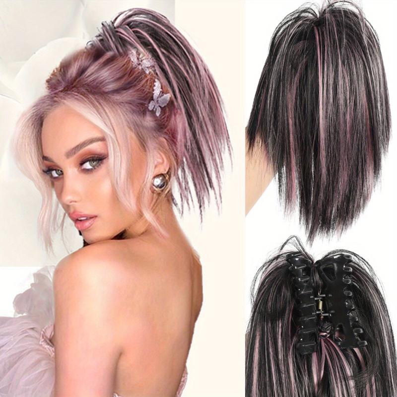 Messy Short Ponytail Extensions Synthetic Clip In Hair Extensions