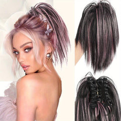 Messy Short Ponytail Extensions Synthetic Clip In Hair Extensions