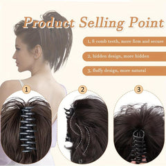 Messy Short Ponytail Extensions Synthetic Clip In Hair Extensions