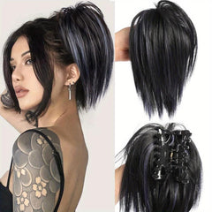 Messy Short Ponytail Extensions Synthetic Clip In Hair Extensions