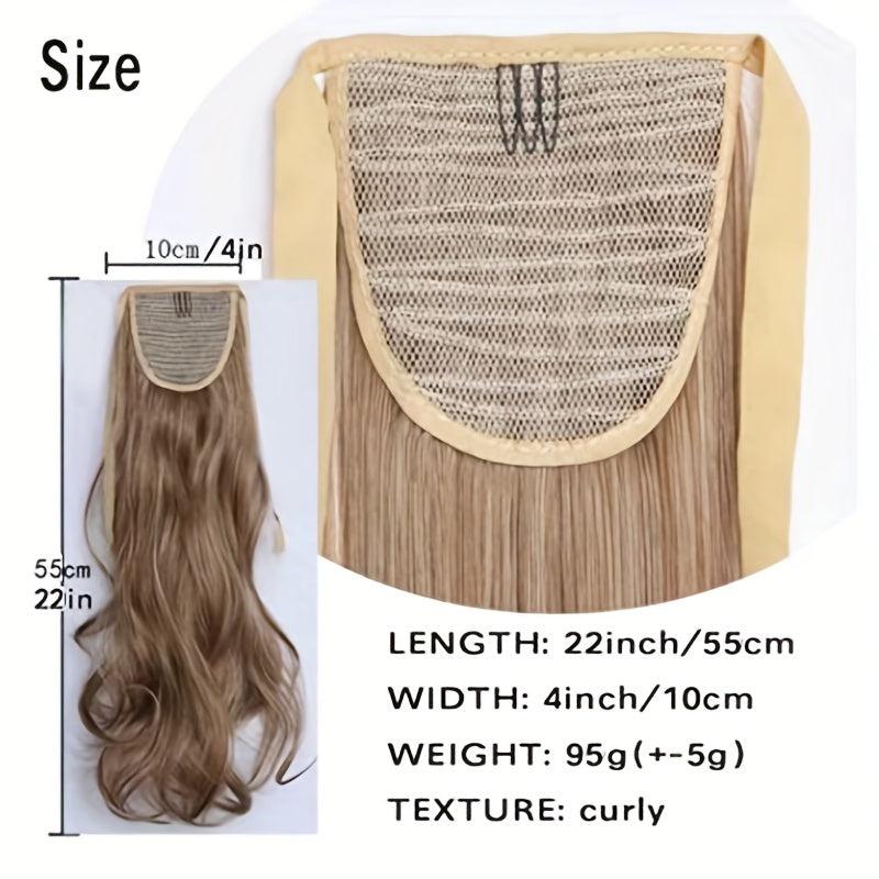 Long Wave Ponytail Extension Wavy Synthetic Hairpiece For Women