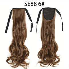 Long Wave Ponytail Extension Wavy Synthetic Hairpiece For Women