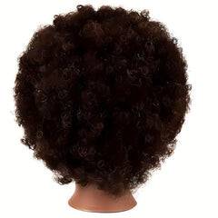 Afro Curly Human Hair Mannequin Head for Training