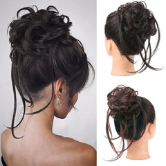 Messy Bun Hair Piece Long Tousled Updo Hair Bun Extensions