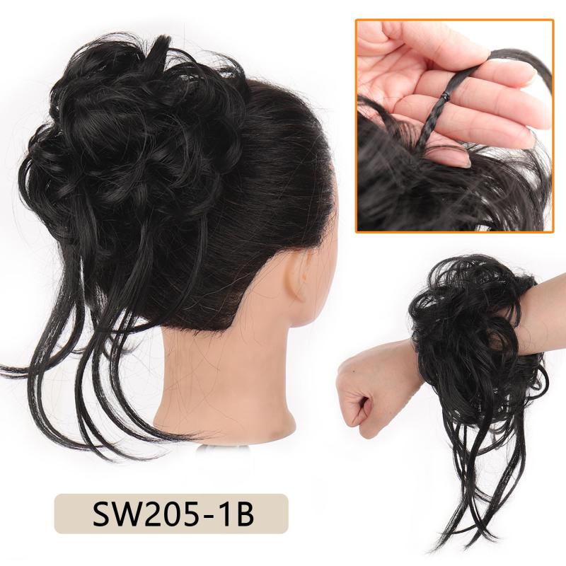 Messy Bun Hair Piece Long Tousled Updo Hair Bun Extensions