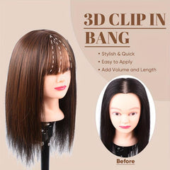 3D Bangs Invisible Seamless Head Hair Water Ripple Hair Air Bangs