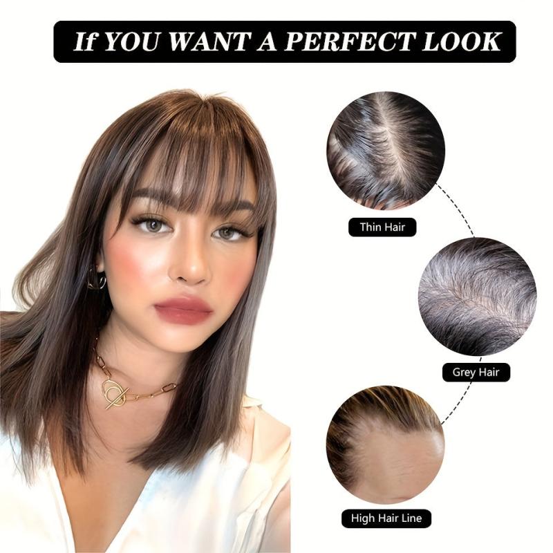 3D Bangs Invisible Seamless Head Hair Water Ripple Hair Air Bangs
