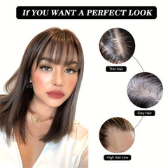 3D Bangs Invisible Seamless Head Hair Water Ripple Hair Air Bangs