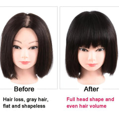 Long Straight Clip In Hair Extension Synthetic Hair Topper Natural Fringe