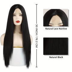 Long Straight Wigs For Women Synthetic Straight Wig Natural Look 30 Inch