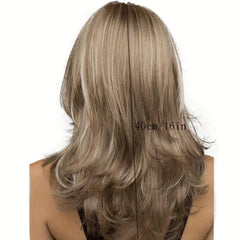 Layered Straight Synthetic Wig Heat Resistant Natural Looking Daily Use