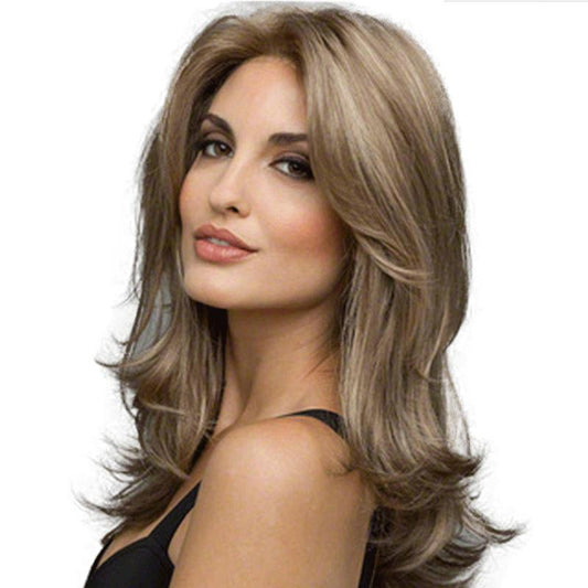 Layered Straight Synthetic Wig Heat Resistant Natural Looking Daily Use
