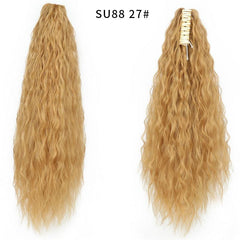 Long Curly Ponytail Extension for Women - Clip In Synthetic Hair