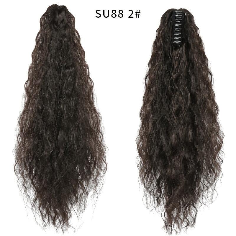 Long Curly Ponytail Extension for Women - Clip In Synthetic Hair