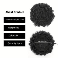 Short Afro Curly Ponytail Extensions Clip In Hair Extensions