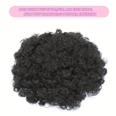 Short Afro Curly Ponytail Extensions Clip In Hair Extensions