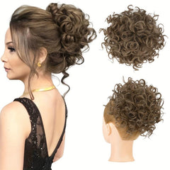 Messy Hair Bun Elastic Drawstring Loose Wave Hair Bun