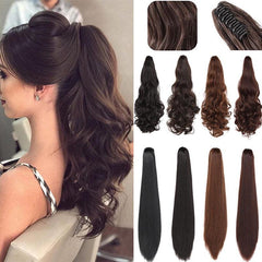 55 88 Cm Women's Ponytail Extension Long Curly Straight Ponytail Extensions