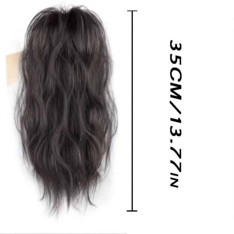 Short Curly Wavy Ponytail Extensions Synthetic Clip In Hair Extensions