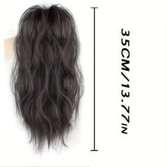 Short Curly Wavy Ponytail Extensions Synthetic Clip In Hair Extensions