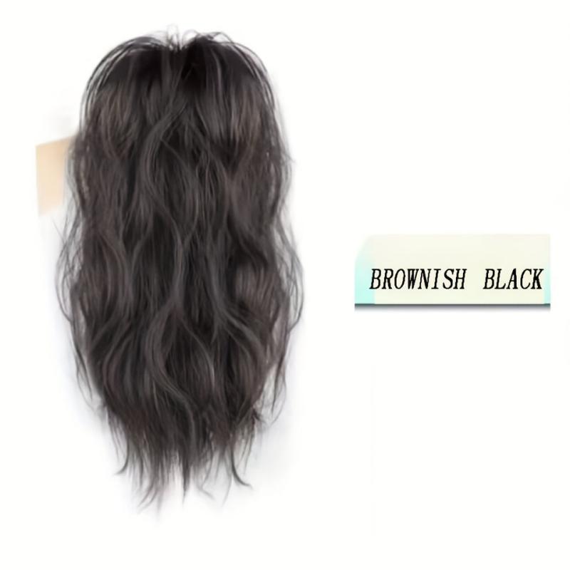 Short Curly Wavy Ponytail Extensions Synthetic Clip In Hair Extensions