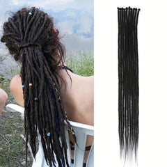 24 Inch 10 Strands Pack Dreadlock Extensions Soft Synthetic Dreads Copper Braids