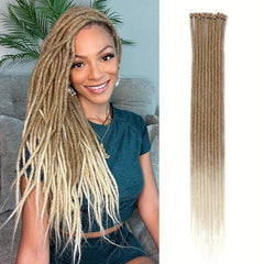24 Inch 10 Strands Pack Dreadlock Extensions Soft Synthetic Dreads Copper Braids