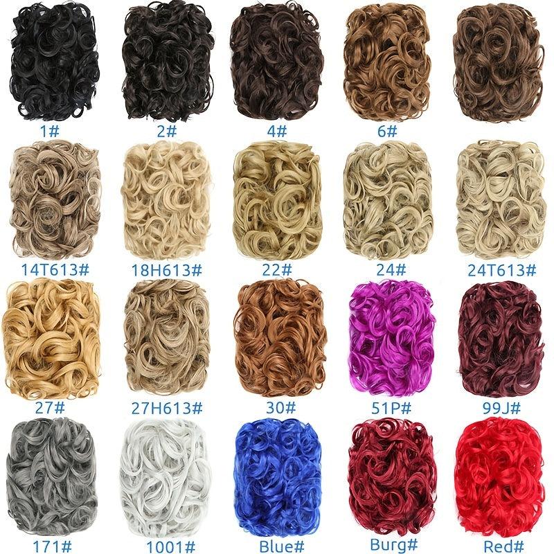 Chignon Wedding Hairpiece Curly Bun Extensions Updo Hair Pieces