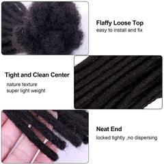 Dreadlock Braids Human Hair Crochet Hair Extensions 10 Strands Pack