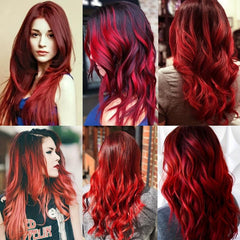 Rainbow Clip-In Hair Extensions Straight Hair Pieces