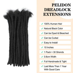 Pelidon Dreadlock Extensions Human Hair Loc Extensions Human Hair Dreads