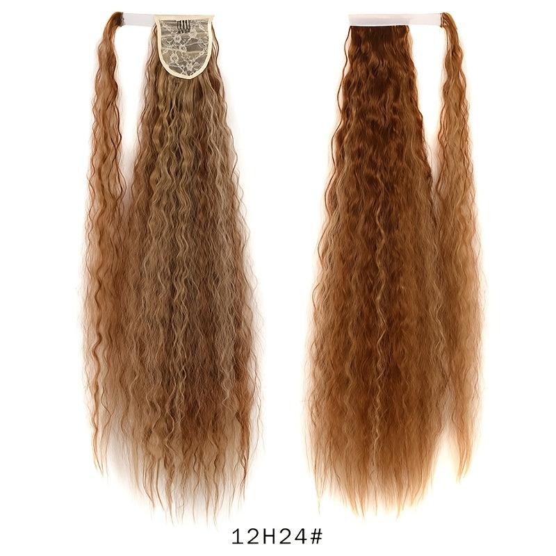 Heat Resistant Corn Wave Ponytail Extension Synthetic Hair for Women
