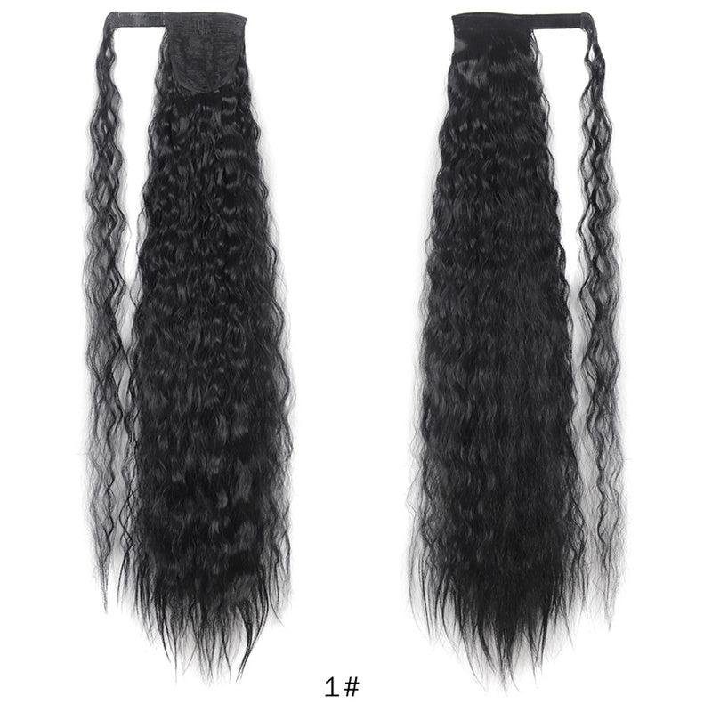 Heat Resistant Corn Wave Ponytail Extension Synthetic Hair for Women