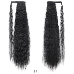 Heat Resistant Corn Wave Ponytail Extension Synthetic Hair for Women