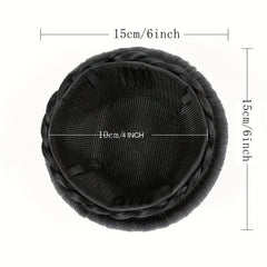Braided Clip-In Hair Bun Hairpiece for Women Easy to Use Donut Roller Chignon
