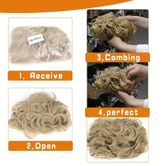 Curly Hair Bun Scrunchie Clip In Ponytail Extensions