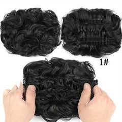 Curly Hair Bun Scrunchie Clip In Ponytail Extensions