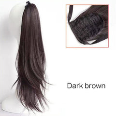 Natural Straight Ponytail Extensions Synthetic Clip In Fiber Hair Extension