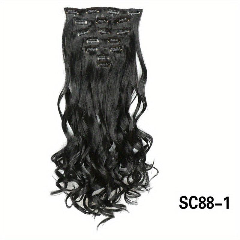 Wavy Hair Extensions Brown Side Clip Hair Extension