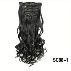 Wavy Hair Extensions Brown Side Clip Hair Extension