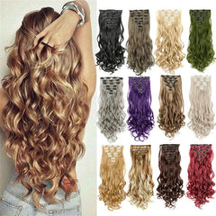 Wavy Hair Extensions Brown Side Clip Hair Extension