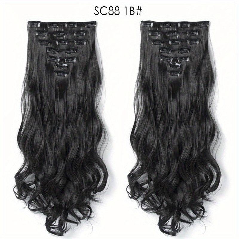 Wavy Hair Extensions Brown Side Clip Hair Extension
