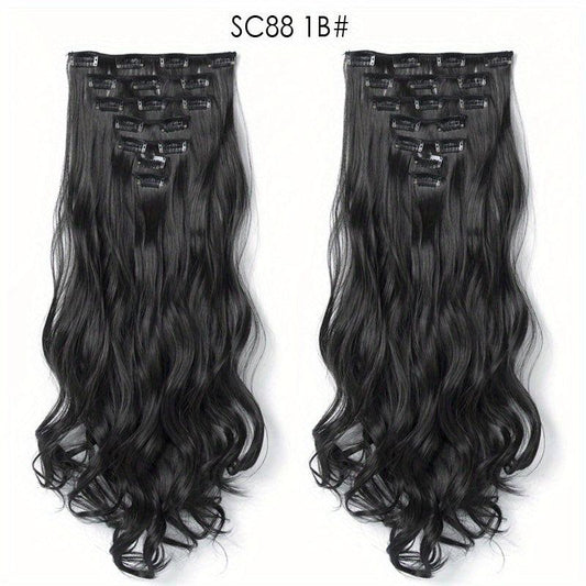 Wavy Hair Extensions Brown Side Clip Hair Extension
