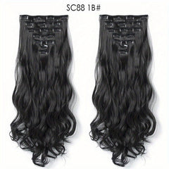 Wavy Hair Extensions Brown Side Clip Hair Extension