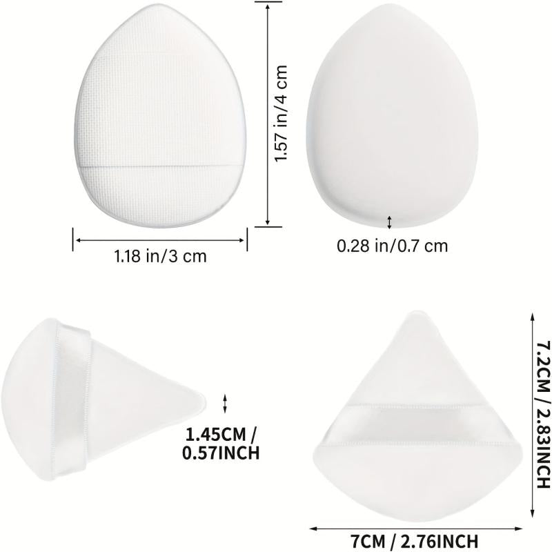 12 Pcs Triangle & Mini Powder Puffs Portable Makeup Sponge Set