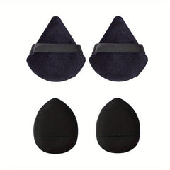 12 Pcs Triangle & Mini Powder Puffs Portable Makeup Sponge Set