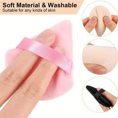 12 Pcs Triangle & Mini Powder Puffs Portable Makeup Sponge Set
